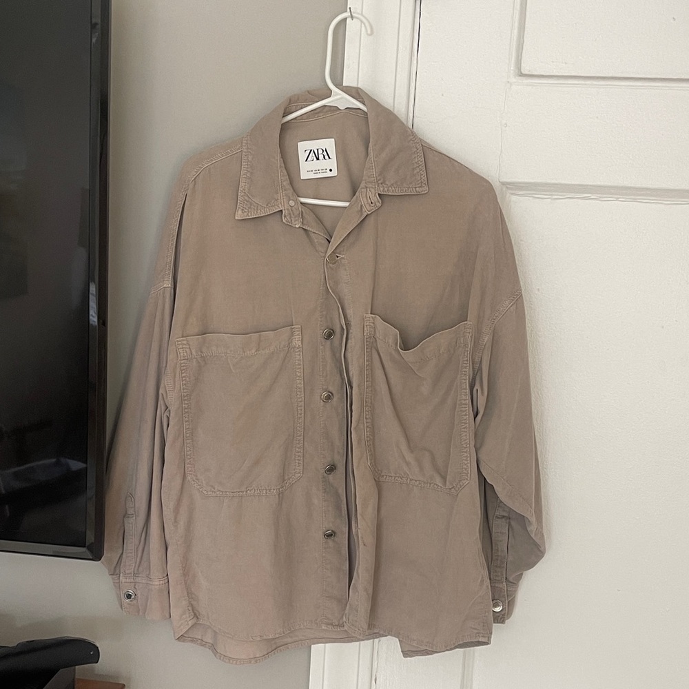Zara oversized corduroy shirt